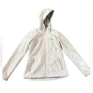 Columbia White Fleece Lined Jacket SIZE M